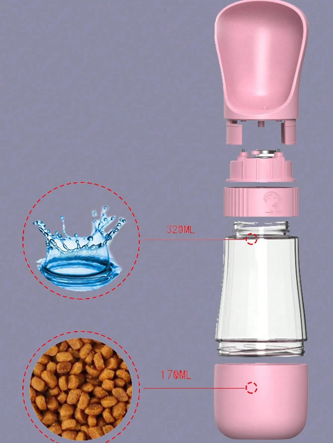 1pc Portable Pet Travel Water Bottle For Dog For Outdoor