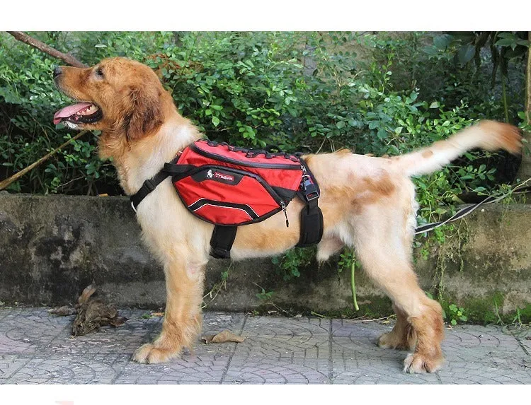 Adjustable Waterproof Dog Backpack & Harness for Outdoor Hiking by Truelove