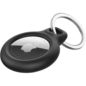 AirTag Secure Holder with Keyring, Black