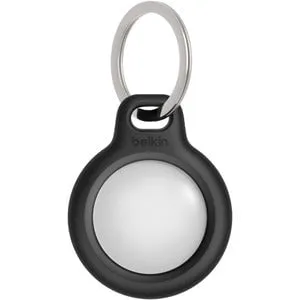 AirTag Secure Holder with Keyring, Black