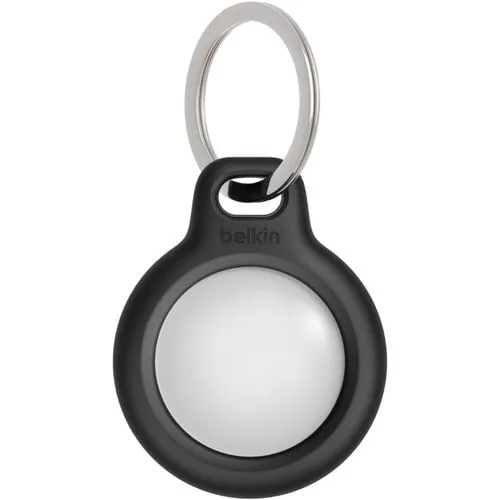 AirTag Secure Holder with Keyring, Black