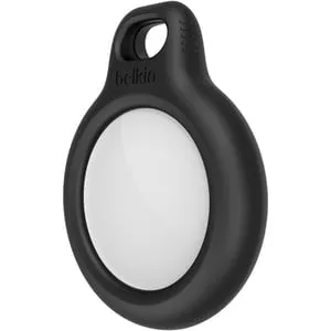 AirTag Secure Holder with Keyring, Black