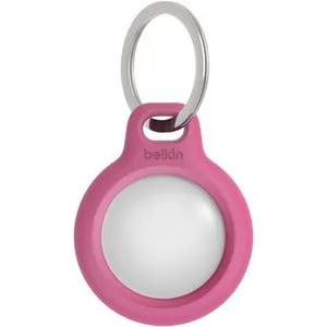 AirTag Secure Holder with Keyring, Pink