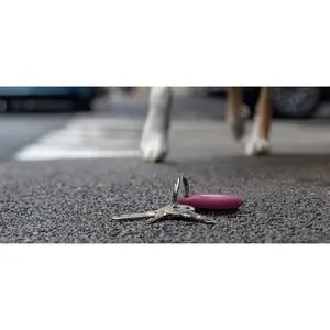 AirTag Secure Holder with Keyring, Pink