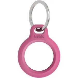 AirTag Secure Holder with Keyring, Pink