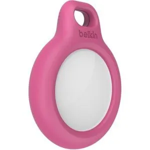 AirTag Secure Holder with Keyring, Pink