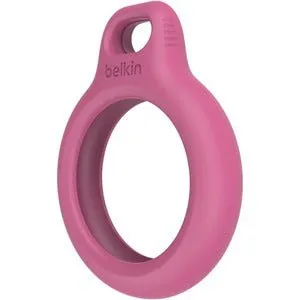 AirTag Secure Holder with Keyring, Pink