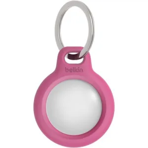 AirTag Secure Holder with Keyring, Pink