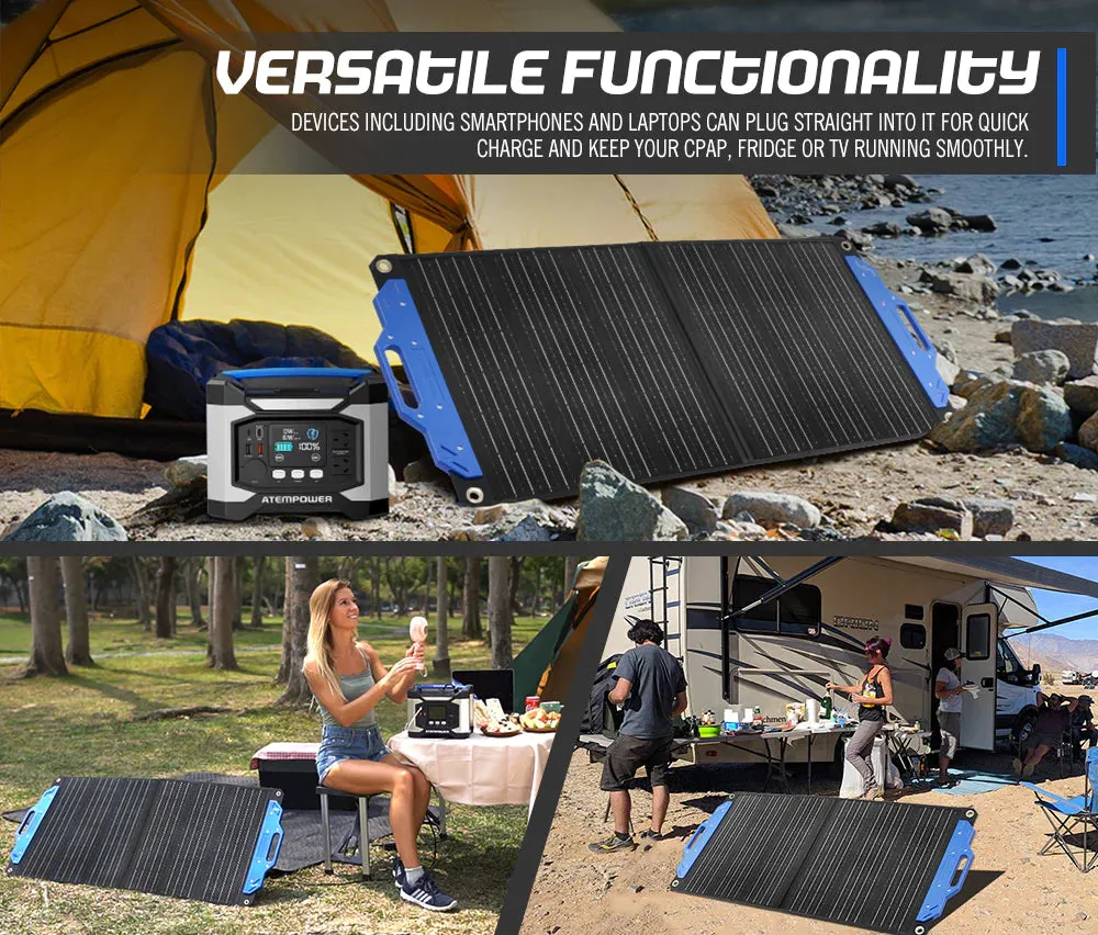 ATEM POWER 100W Folding Solar Panel Kit 12V