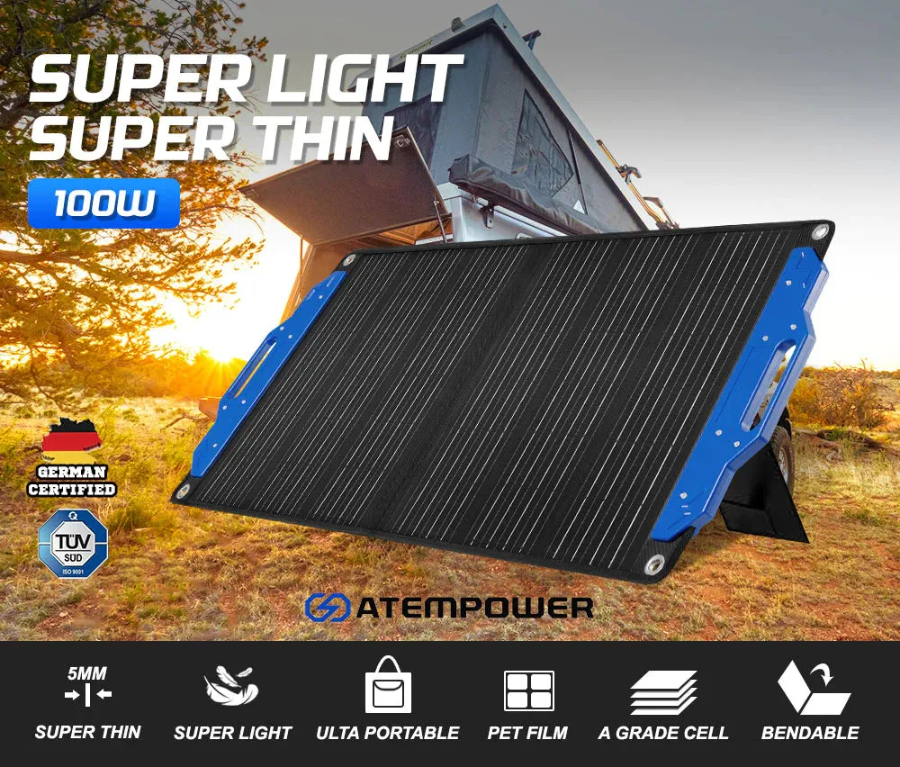 ATEM POWER 100W Folding Solar Panel Kit 12V