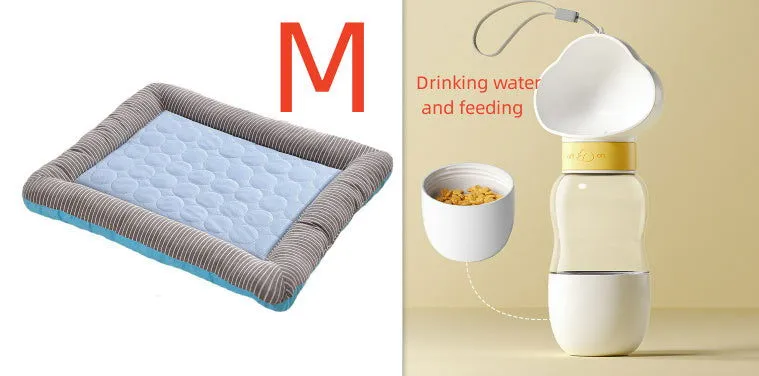 Breathable Cooling Pad Bed For Dogs Cats Ice Silk Soft Material