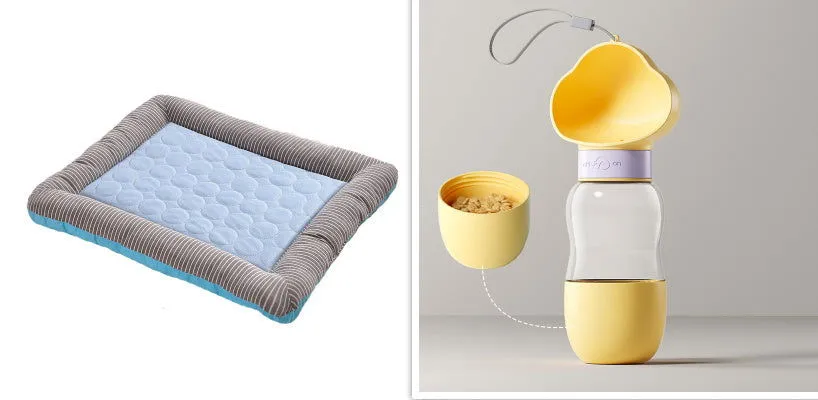 Breathable Cooling Pad Bed For Dogs Cats Ice Silk Soft Material