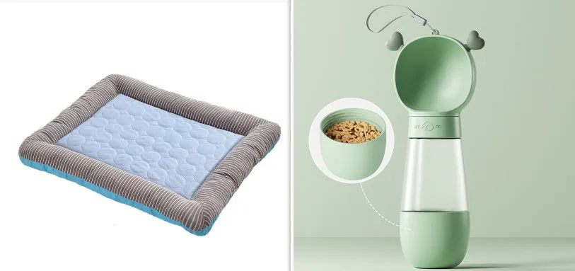 Breathable Cooling Pad Bed For Dogs Cats Ice Silk Soft Material