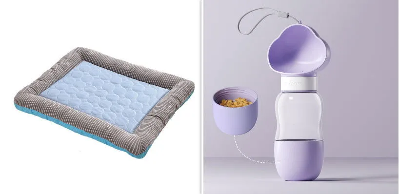 Breathable Cooling Pad Bed For Dogs Cats Ice Silk Soft Material