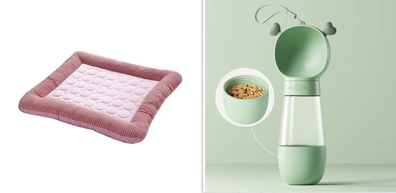 Breathable Cooling Pad Bed For Dogs Cats Ice Silk Soft Material