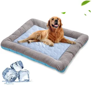 Breathable Cooling Pad Bed For Dogs Cats Ice Silk Soft Material