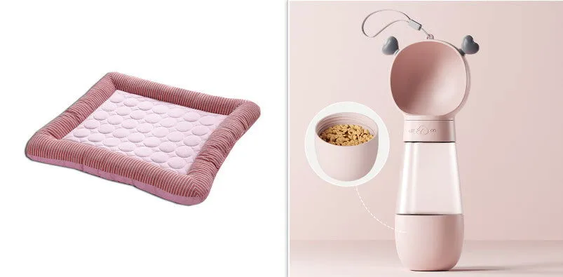 Breathable Cooling Pad Bed For Dogs Cats Ice Silk Soft Material