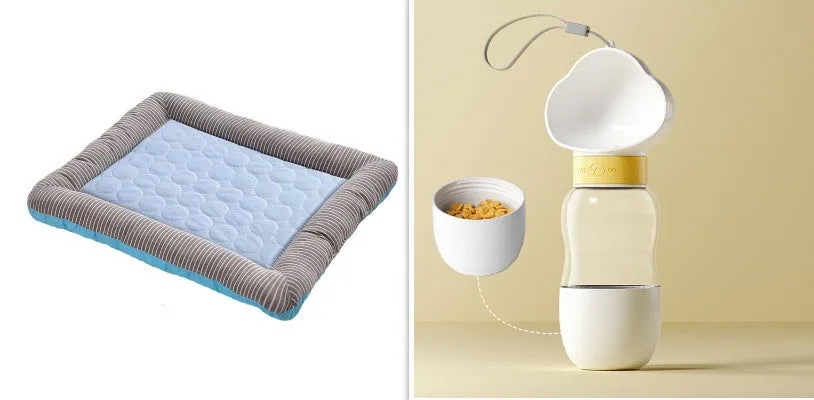 Breathable Cooling Pad Bed For Dogs Cats Ice Silk Soft Material