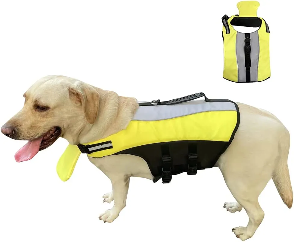 Dog Inflatable Life Jacket Foldable and Convenient Safety Swimming Reflective Suit