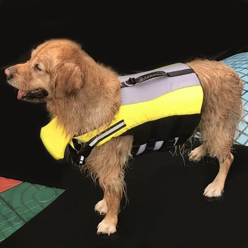 Dog Inflatable Life Jacket Foldable and Convenient Safety Swimming Reflective Suit