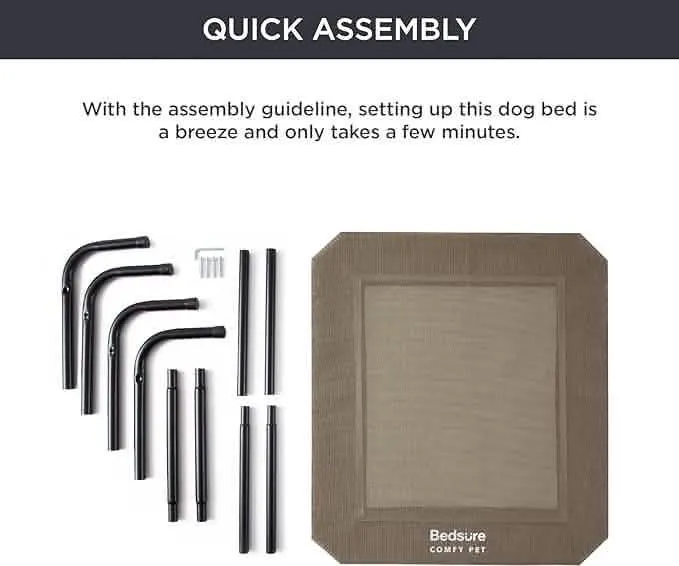 Elevated Dog Cot Bed with Breathable Mesh