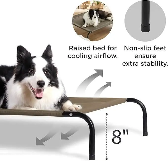 Elevated Dog Cot Bed with Breathable Mesh