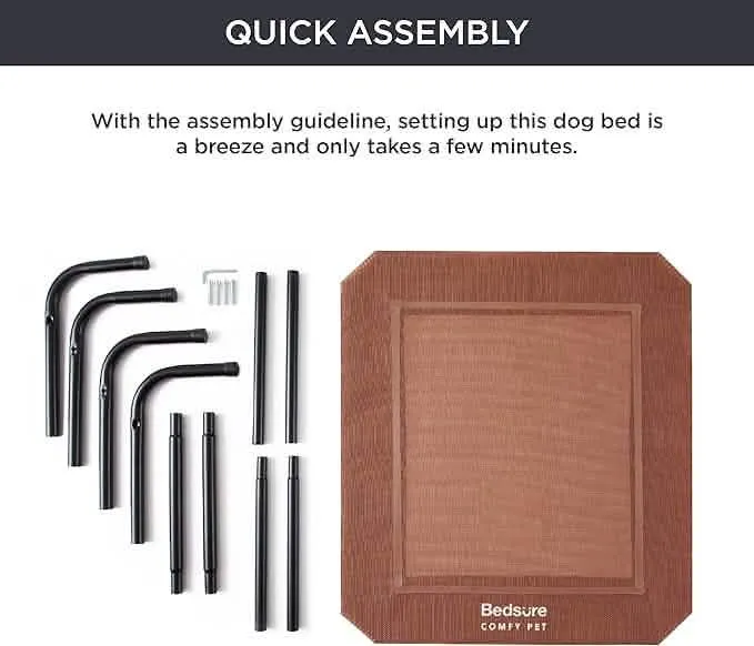 Elevated Dog Cot Bed with Breathable Mesh