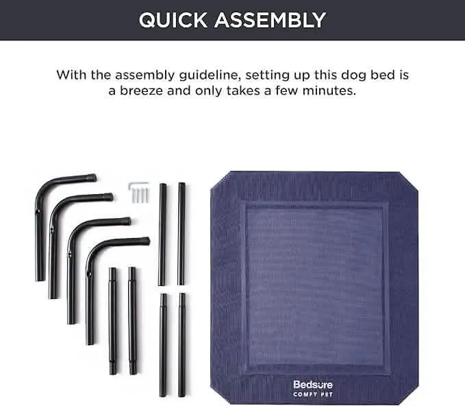 Elevated Dog Cot Bed with Breathable Mesh