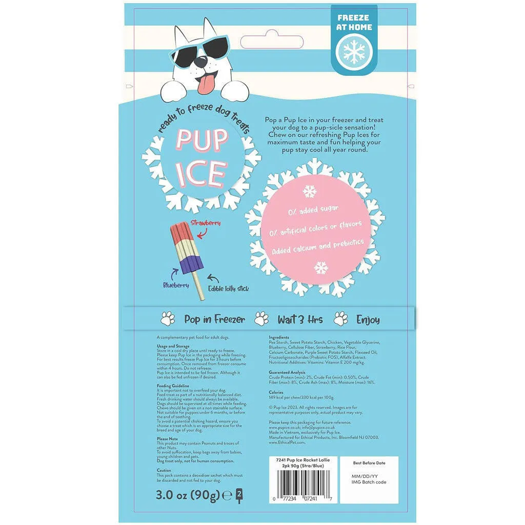 Ethical Pup Ice Rocket Lollies Ready to Freeze Dog Treats, 2 pack