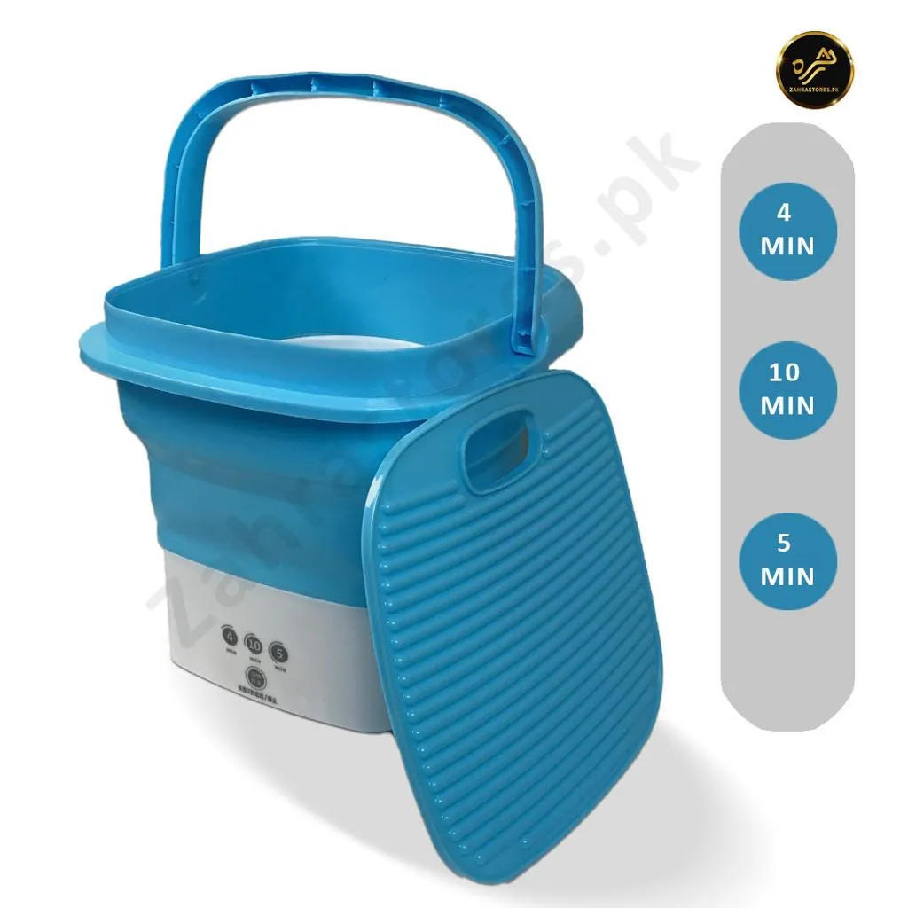 Foldable Small Laundry Machine with Drain Basket