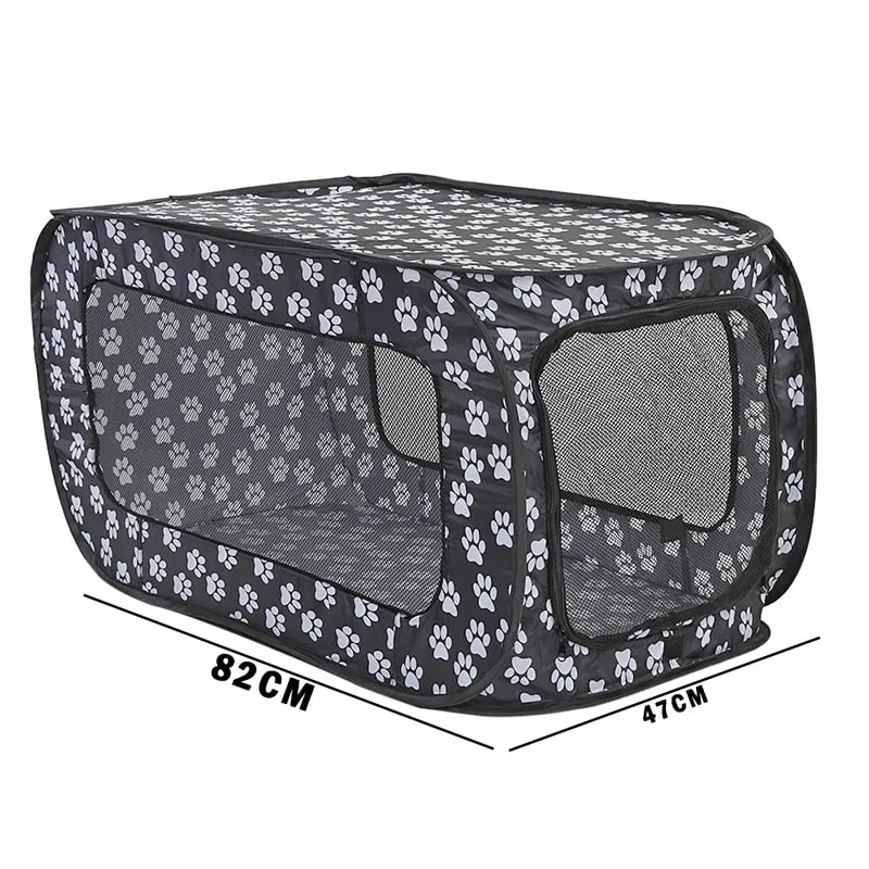 Gen 3 Portable Folding Rectangular Pet Tent Dog House Cage Playpen Puppy Kennel Fence Outdoor Car Travel Mesh Tent For Small Dogs Cats