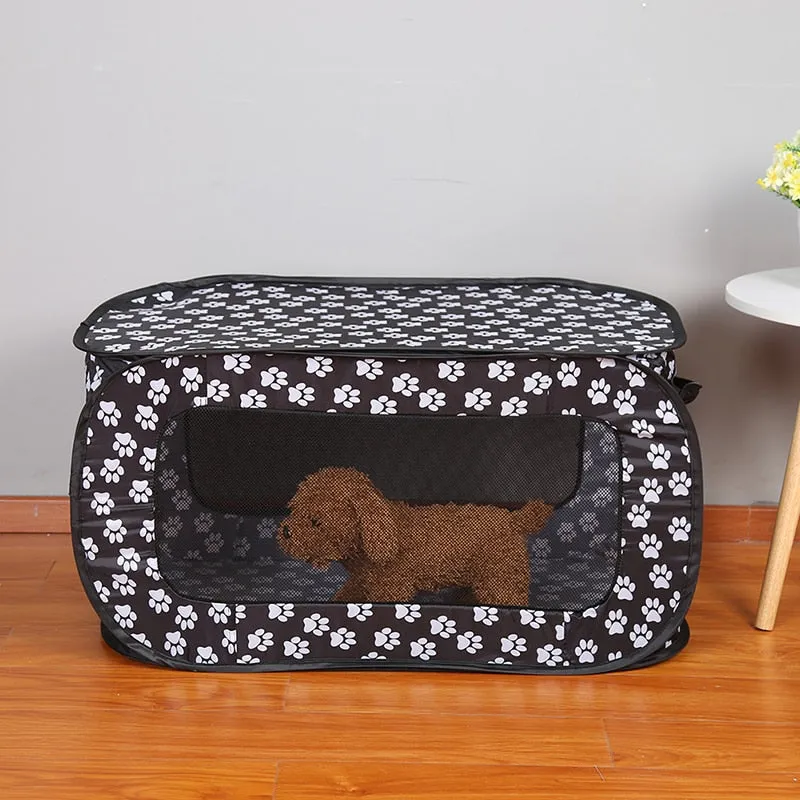 Gen 3 Portable Folding Rectangular Pet Tent Dog House Cage Playpen Puppy Kennel Fence Outdoor Car Travel Mesh Tent For Small Dogs Cats