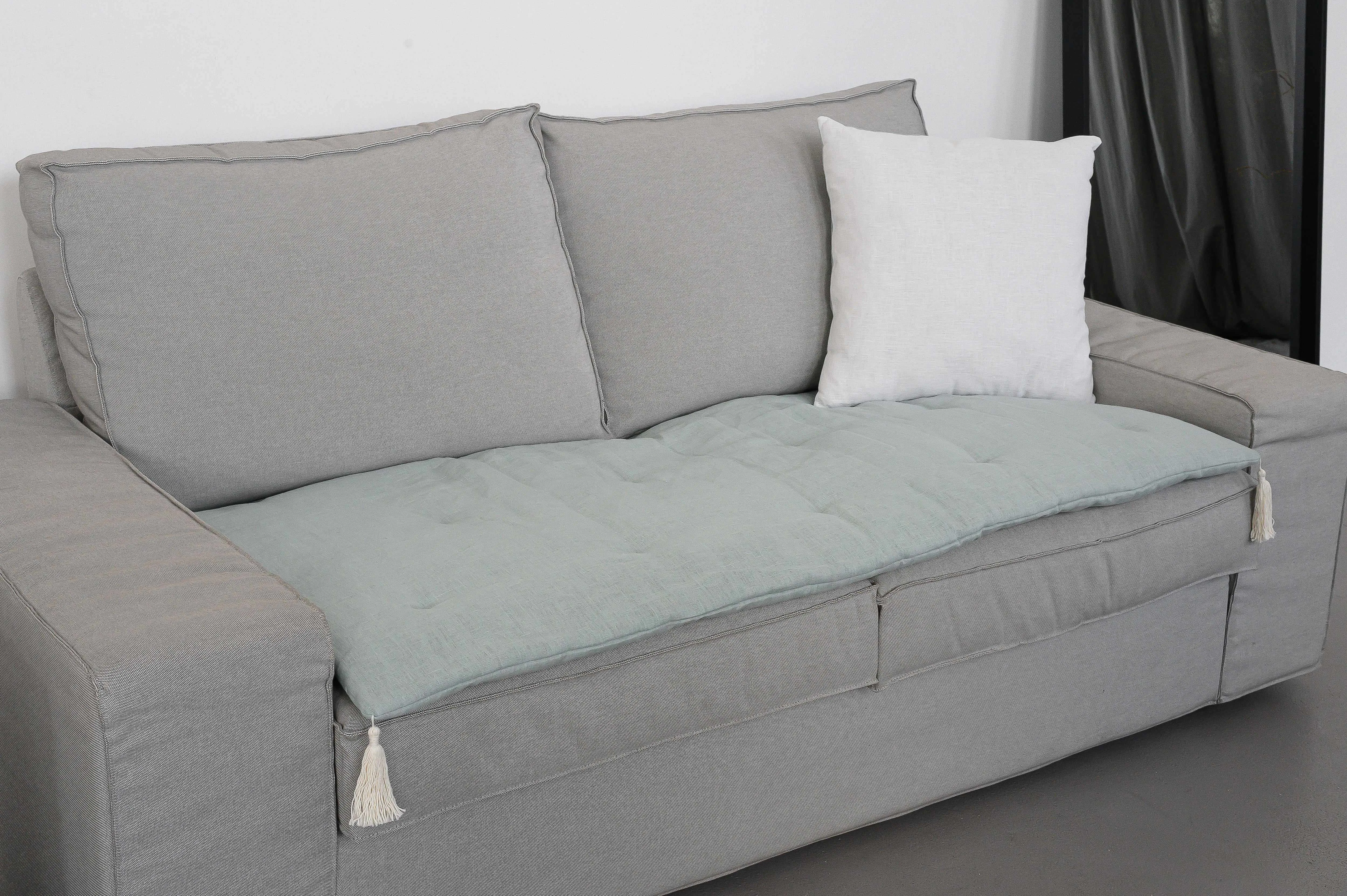 Hemp Linen Sofa Protector Covers for Dogs Cats Machine Washable Furniture Protectors Sofa & Couch Slipcovers Custom made sizes Sofa Topper