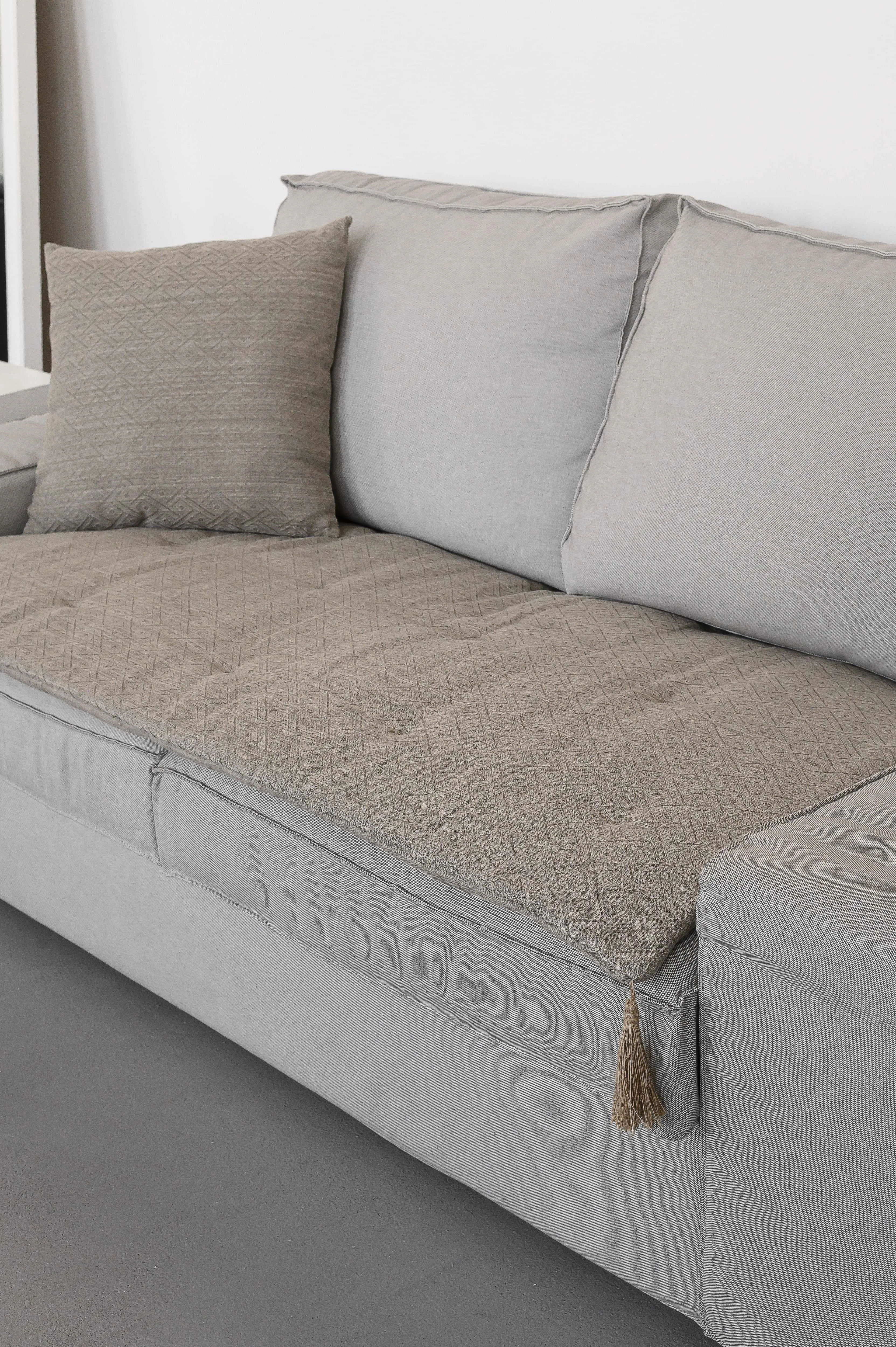 Hemp Linen Sofa Protector Covers for Dogs Cats Machine Washable Furniture Protectors Sofa & Couch Slipcovers Custom made sizes Sofa Topper