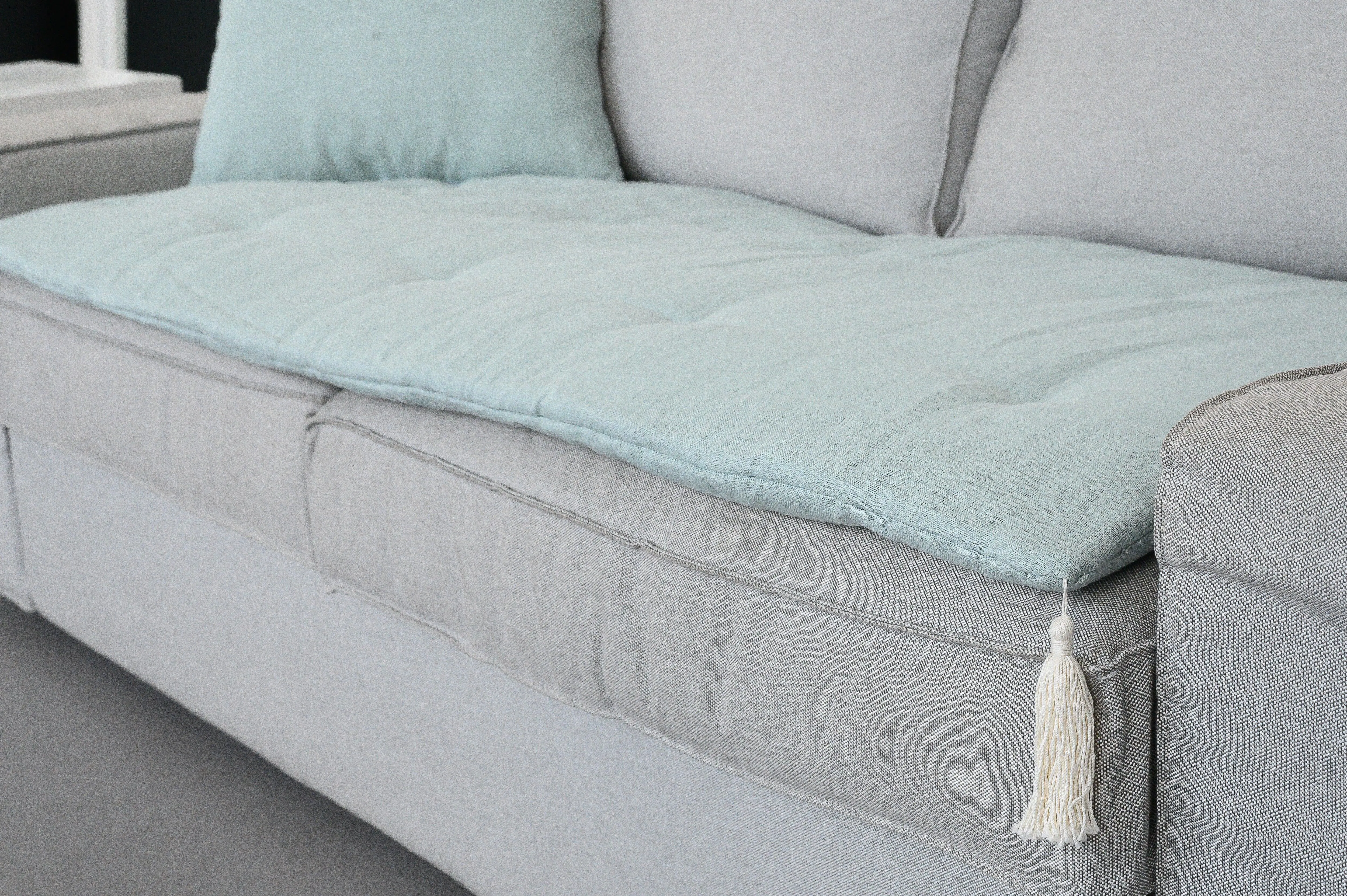Hemp Linen Sofa Protector Covers for Dogs Cats Machine Washable Furniture Protectors Sofa & Couch Slipcovers Custom made sizes Sofa Topper