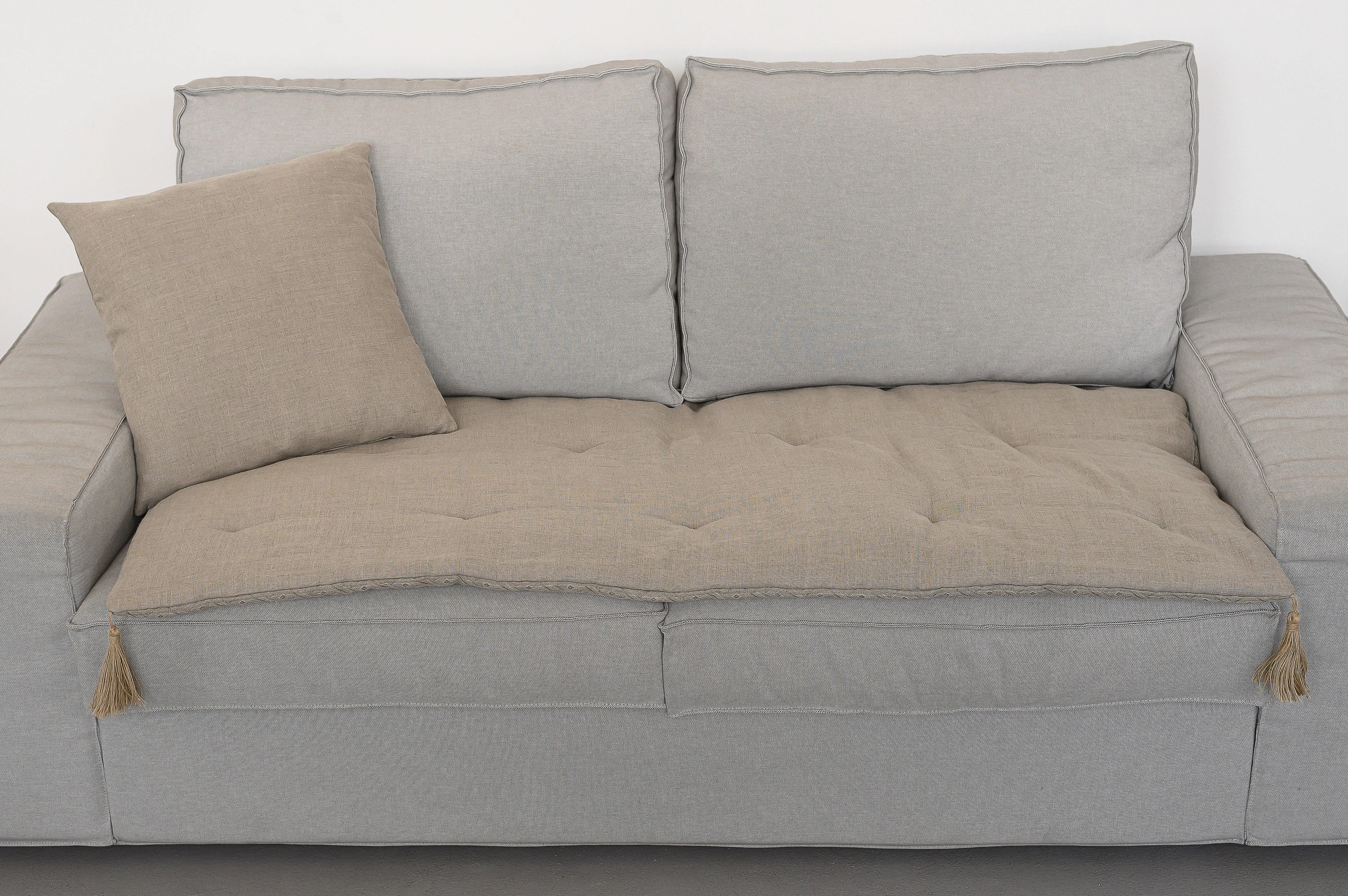 Hemp Linen Sofa Protector Covers for Dogs Cats Machine Washable Furniture Protectors Sofa & Couch Slipcovers Custom made sizes Sofa Topper