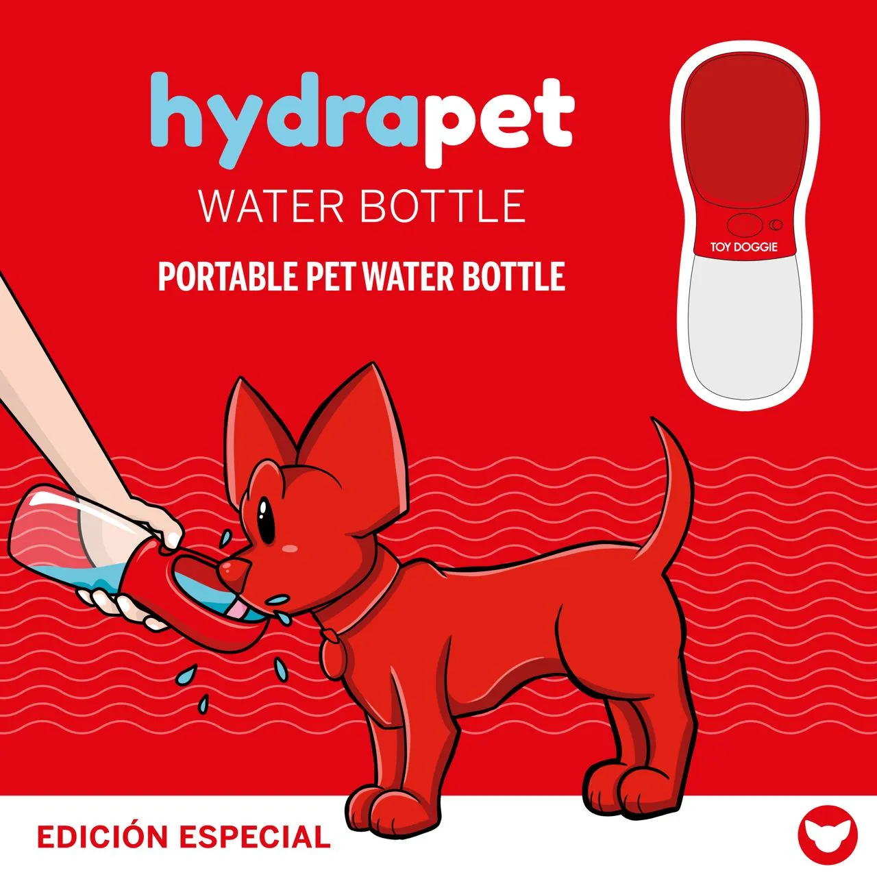 Hydra Pet Sustainable | Portable Water Bottle | Limited Edition | Toy Doggie