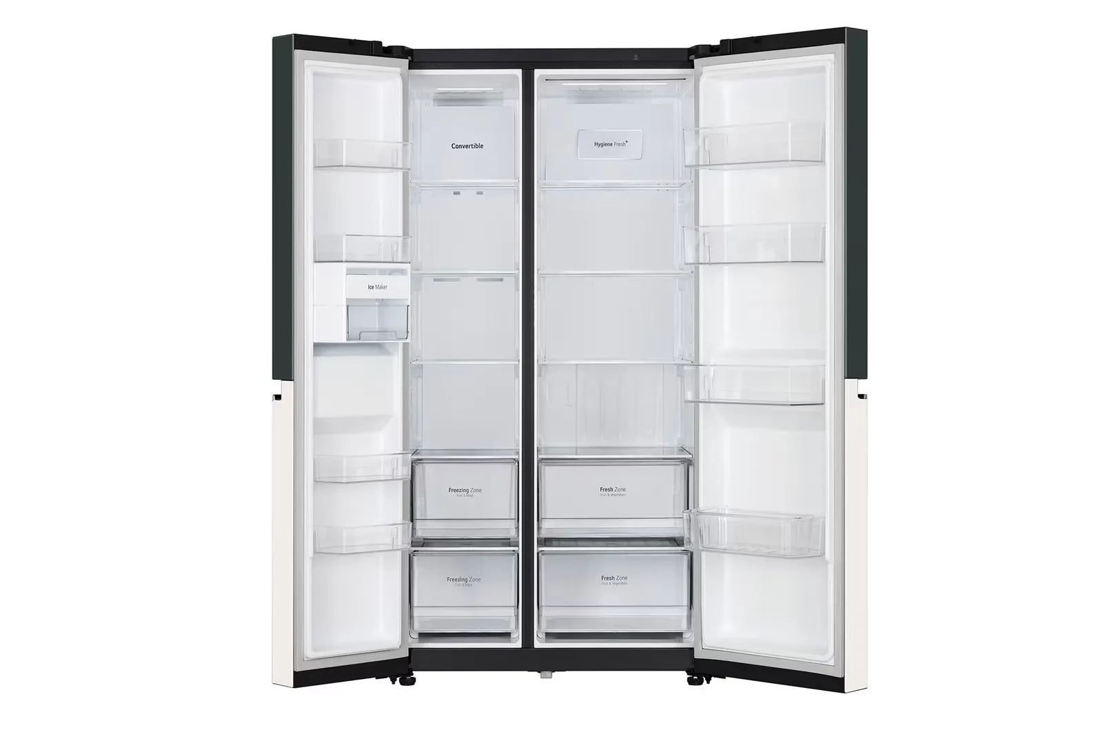 LG GL-B257EET3 650L Side-By-Side Refrigerator with Door Cooling ™, WiFi Convertible, Smart Diagnosis