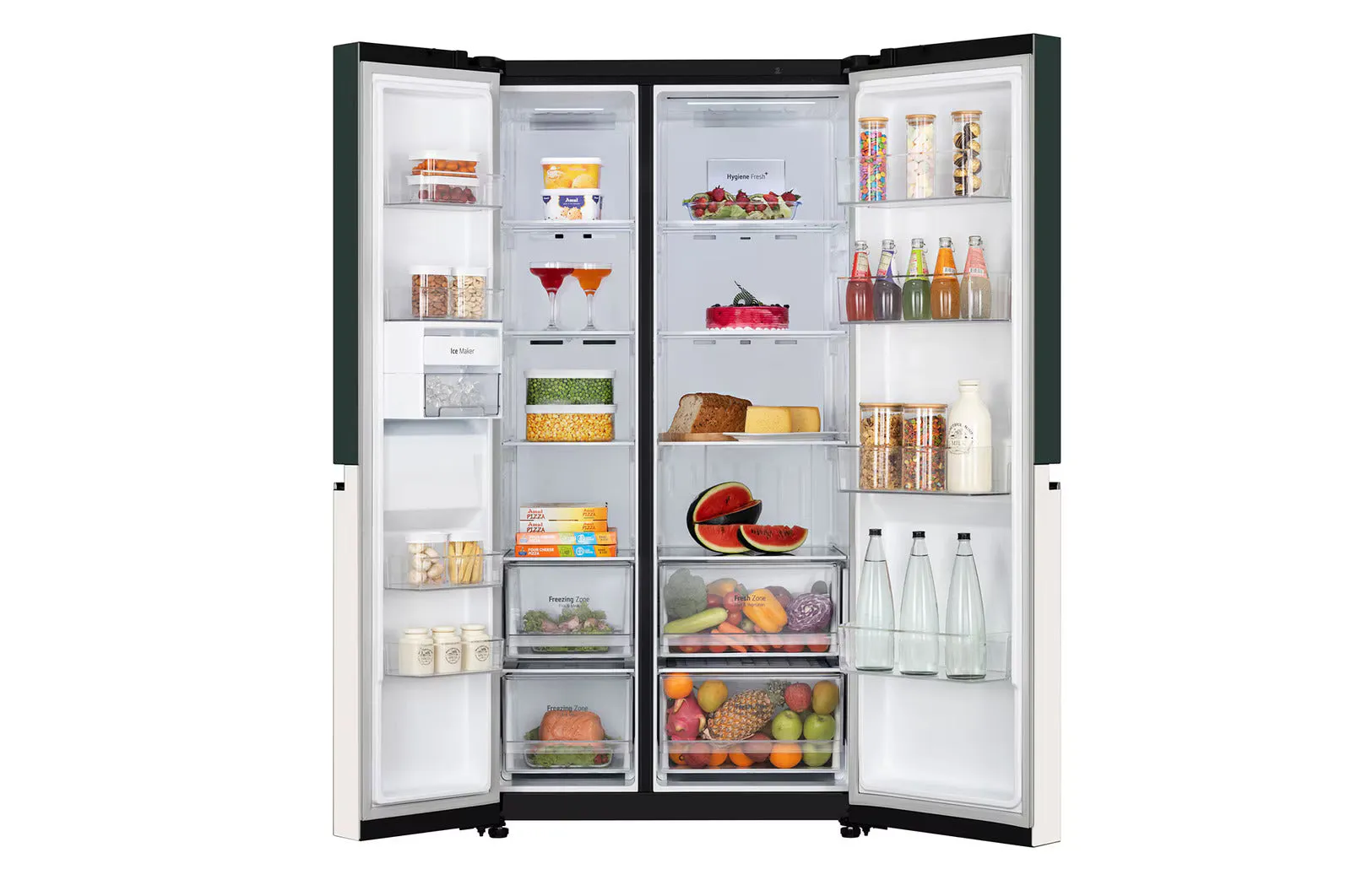 LG GL-B257EET3 650L Side-By-Side Refrigerator with Door Cooling ™, WiFi Convertible, Smart Diagnosis