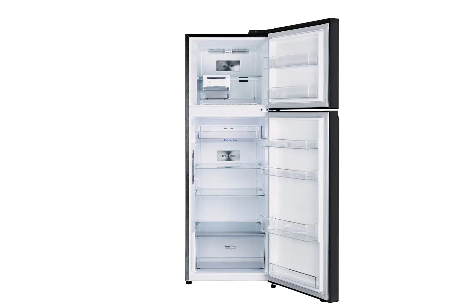LG GL-T342TESX 322L Double Door Refrigerator, LG ThinQ, Wifi Convertible  Door Cooling , Ebony Sheen, 3 Star