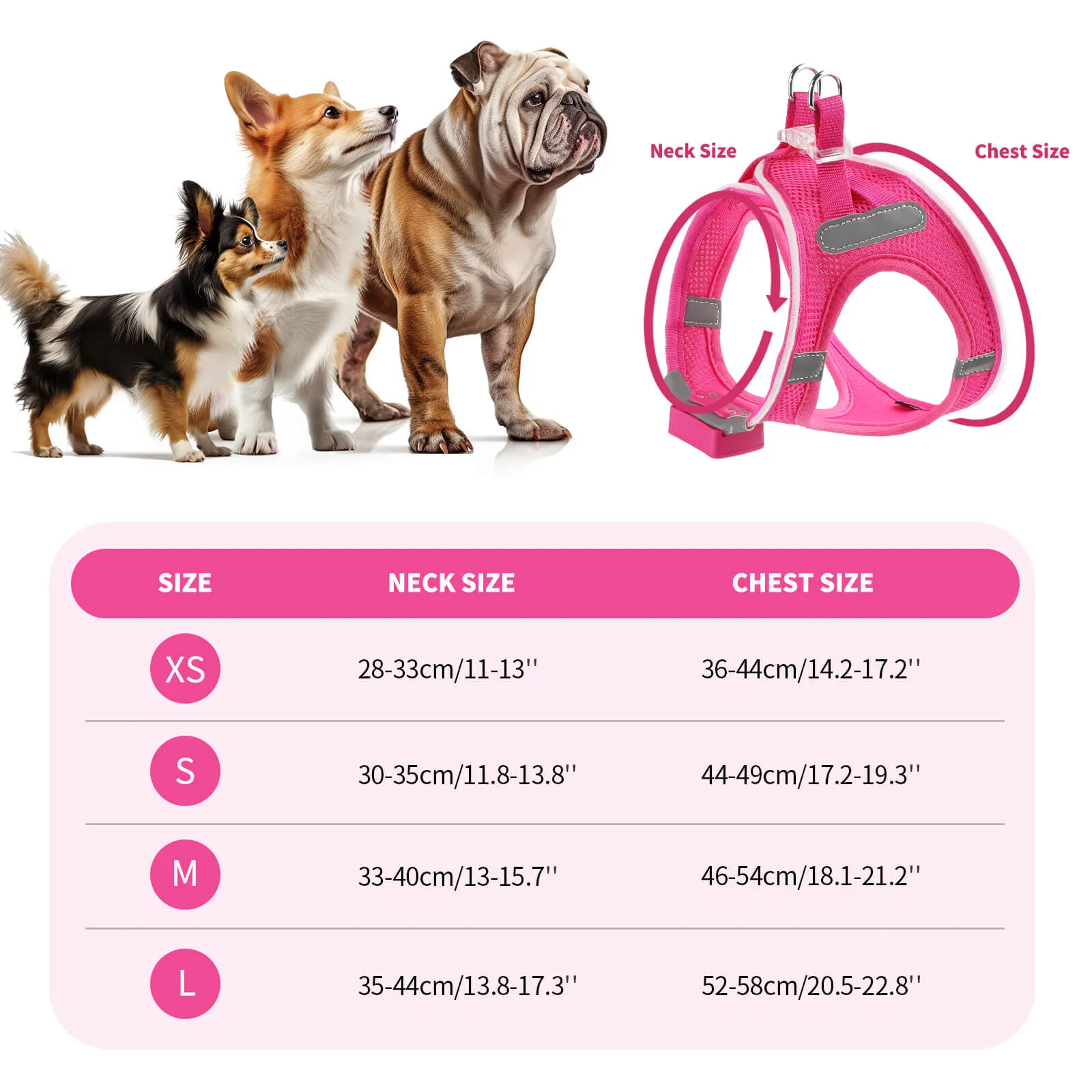 MASBRILL LED dog harness for small dogs