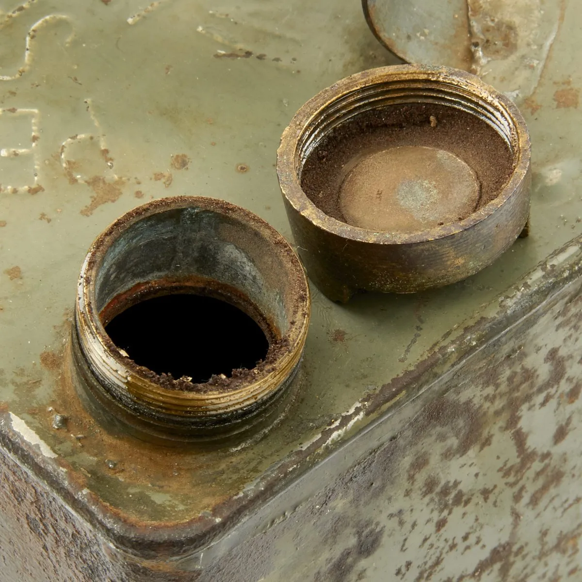 Original British WWI Vickers Machine Gun Water Can dated October 1917 - Petrol 2 Gallons
