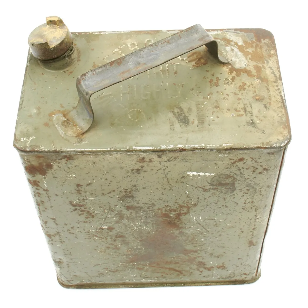 Original British WWI Vickers Machine Gun Water Can dated October 1917 - Petrol 2 Gallons