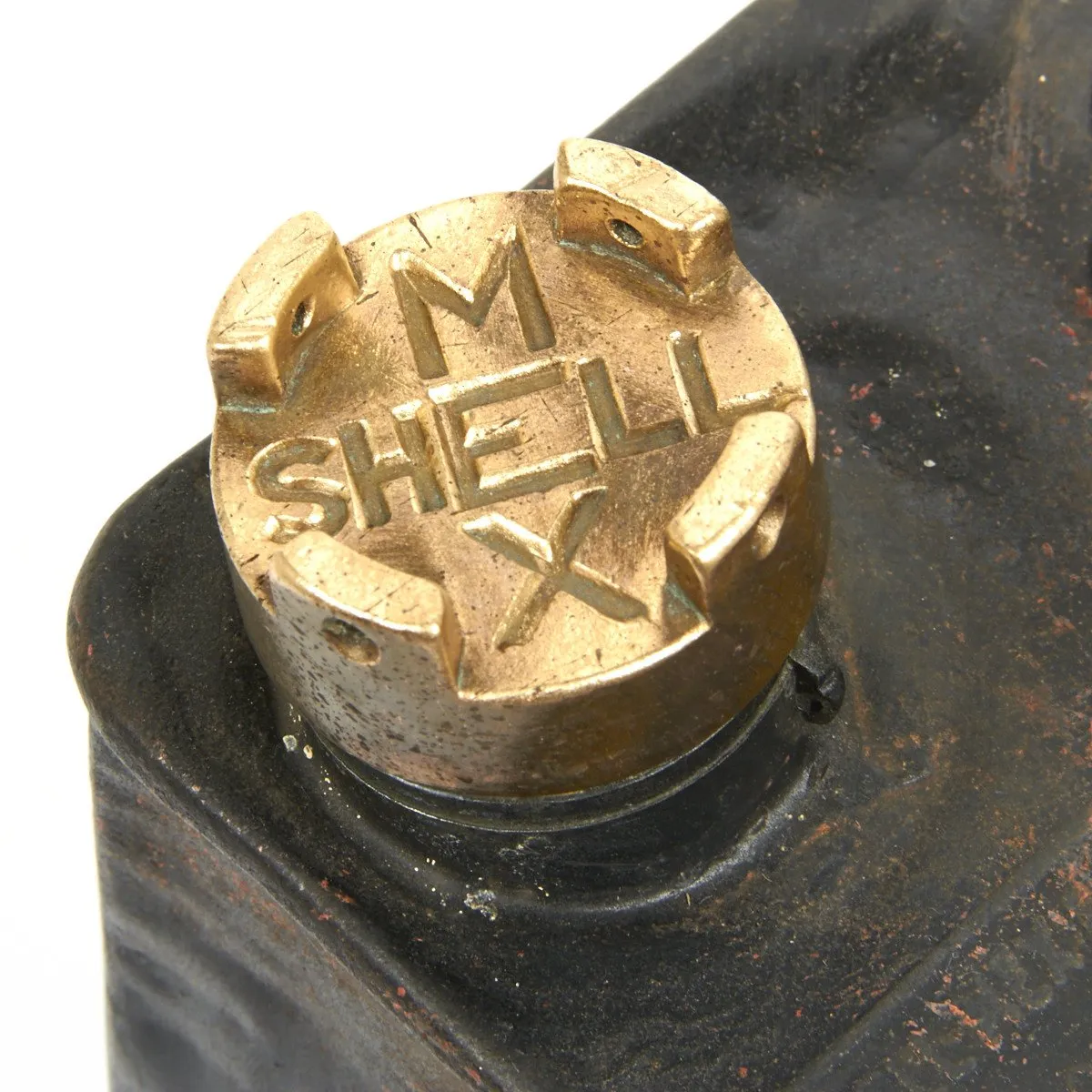 Original British WWII Vickers Machine Gun Water SHELL MEX BP LTD Spirit Can - Petrol 2 Gallons