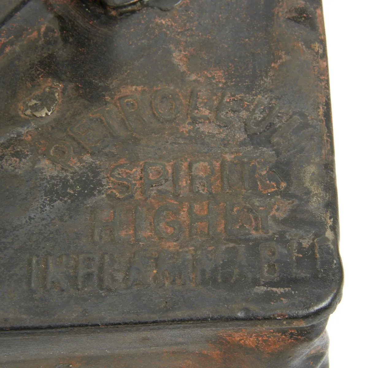 Original British WWII Vickers Machine Gun Water SHELL MEX BP LTD Spirit Can - Petrol 2 Gallons