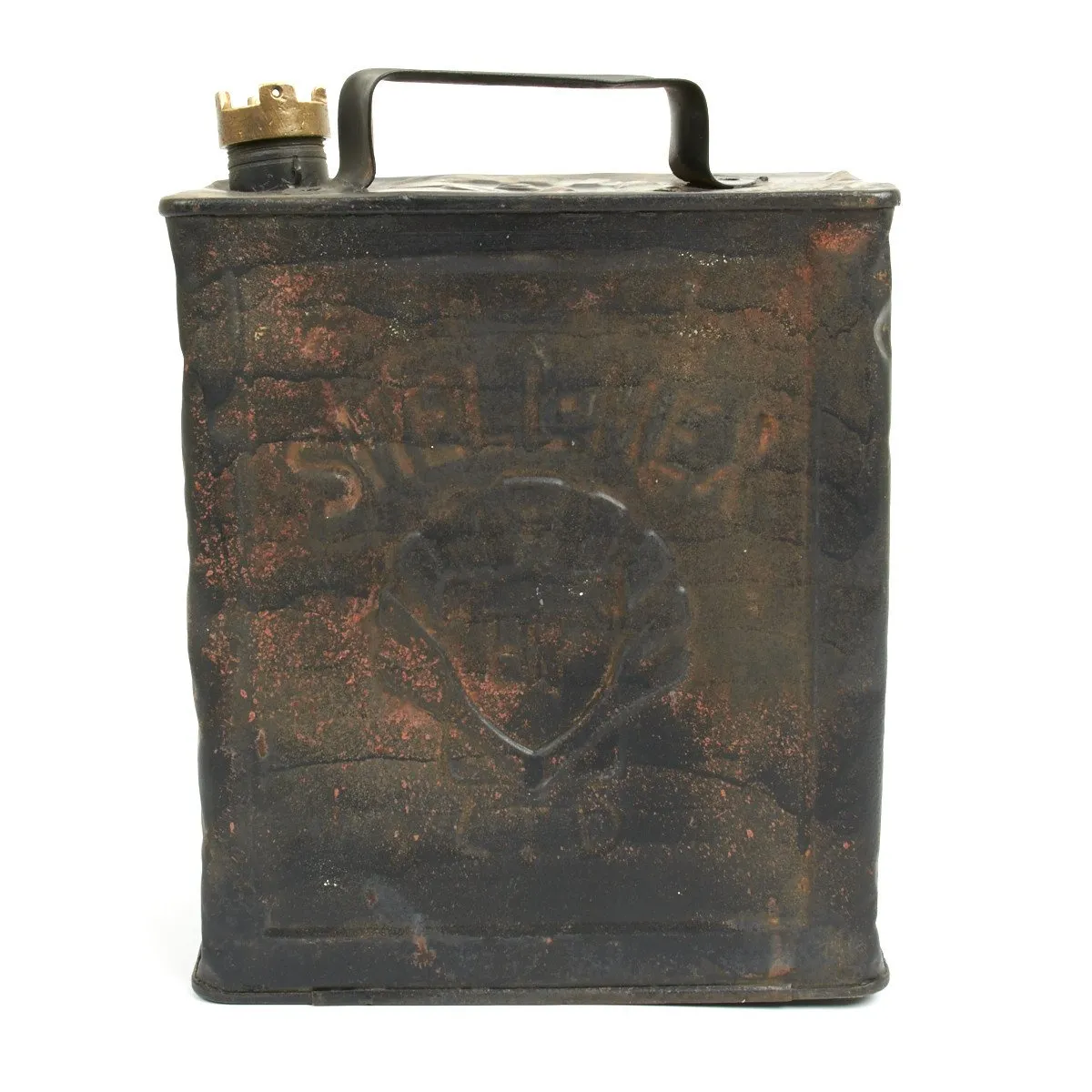Original British WWII Vickers Machine Gun Water SHELL MEX BP LTD Spirit Can - Petrol 2 Gallons