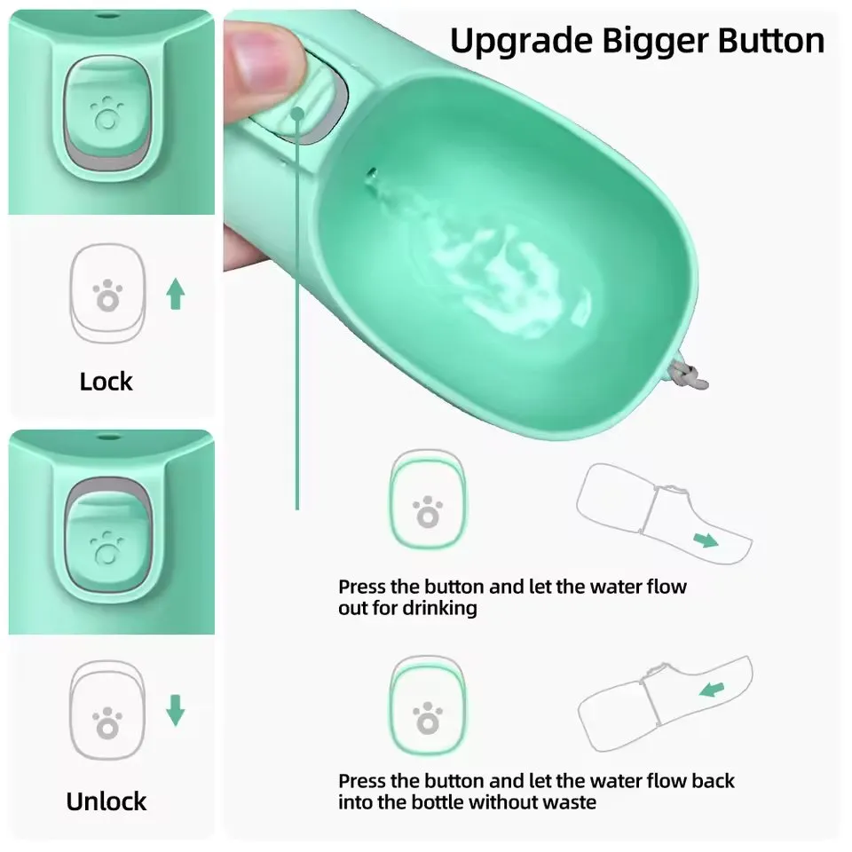 Pawfey Dog Water Bottle with Leak-Proof Design