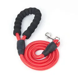 PAWS ASIA Factory 2021 New Pet Products Low MOQ Reflective Premium Rope Anti Slip Handle Dog Leash With Hook