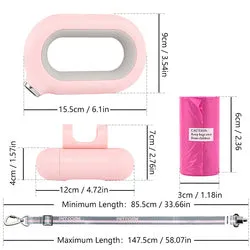 PAWS ASIA Factory Pet Product Low Moq Direct Sale Led Light Nylon Dog Leash With Waste Bag Dispenser