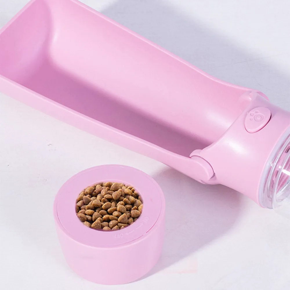 PAWS ASIA Factory Plastic Foldable Outdoor Walking Pet Drink Dog Water Bottle Feeder For Hiking